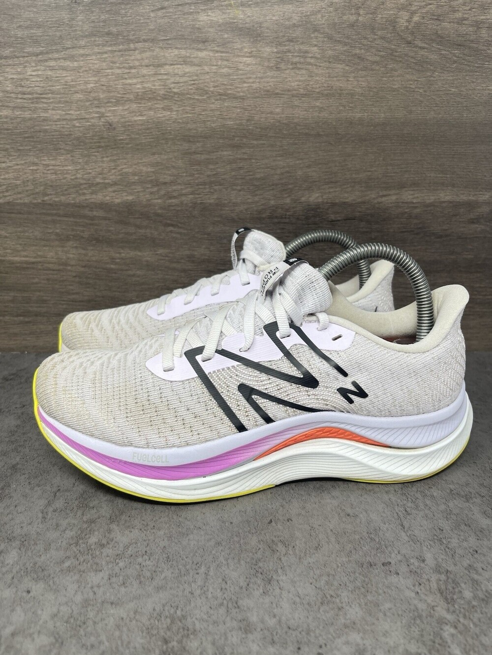 New Balance FuelCell Propel v4 Womens Size 7.5 White Purple Running Shoes